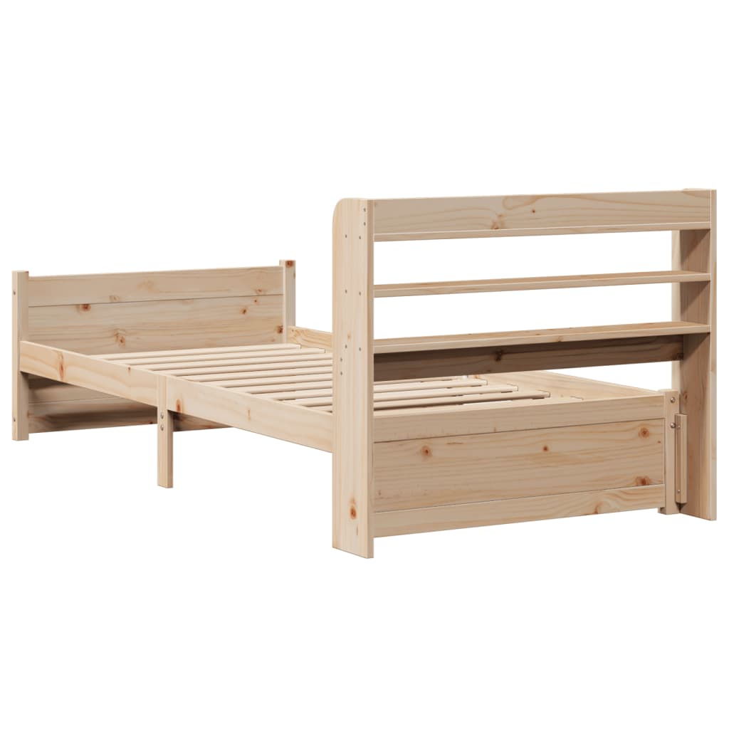 Bed Frame with Headboard without Mattress 100x200 cm